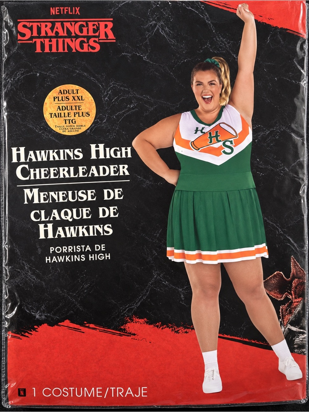 Stranger Things Hawkins High Cheerleader Costume Adult Plus XXL